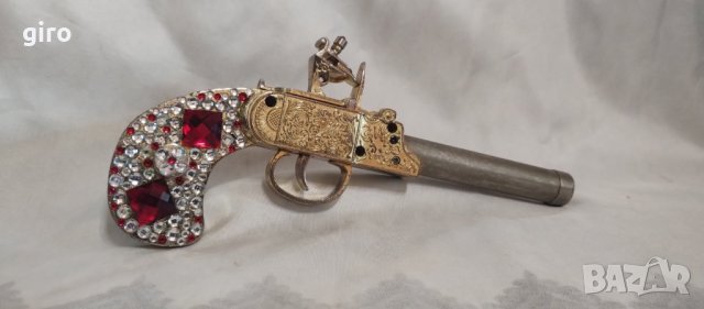 Стар френски кремъчен пистолет за украса, снимка 9 - Антикварни и старинни предмети - 42122793