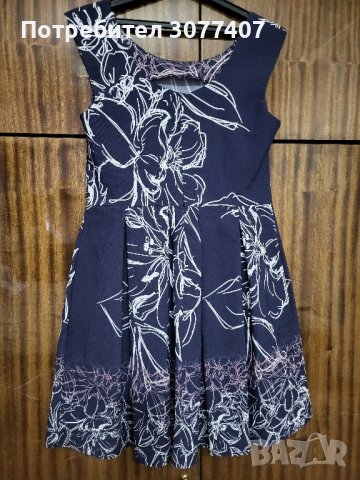 Дамска рокля с флорални мотиви , снимка 3 - Рокли - 42386410