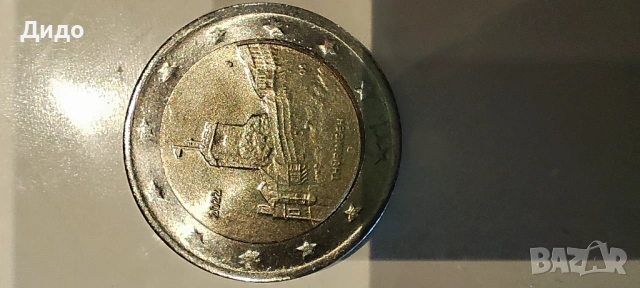 Дефектна  монета номинал 2 евро , снимка 4 - Нумизматика и бонистика - 53930220