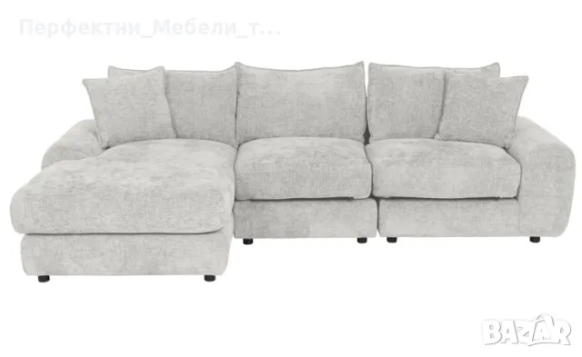 Мек,удобен,ъглов диван с висок клас мека дамаска крем,бежев,синьозелен, снимка 3 - Дивани и мека мебел - 47702959