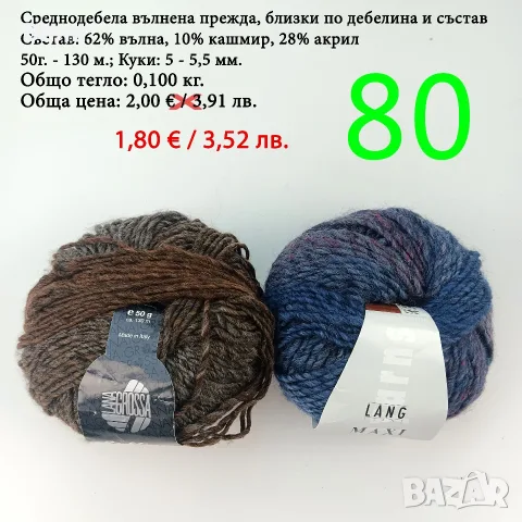 Остатъци от прежди, евтини прежди в малки количества - нови и остатъци, снимка 4 - Други стоки за дома - 52171080