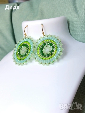 Нови обеци с кукички в три цвята, снимка 11 - Обеци - 53959474