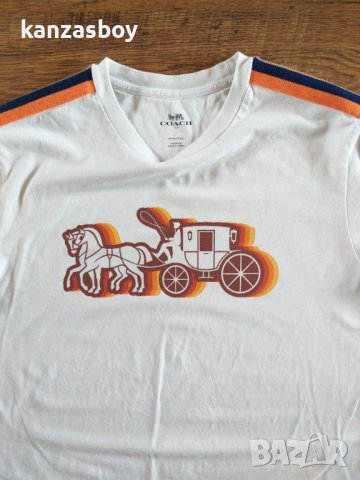 Coach Rainbow Taped Carriage Tee - страхотна мъжка тениска , снимка 3 - Тениски - 42103442