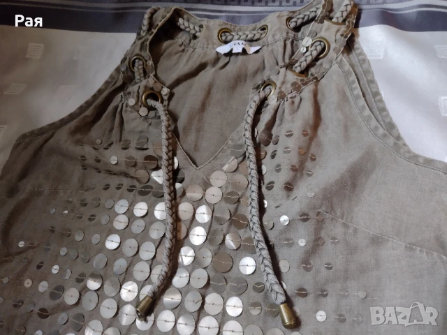 Рокля 100 % лен, снимка 1