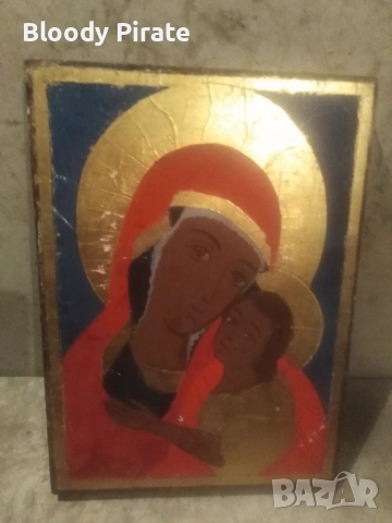 осветена икона на богородица 