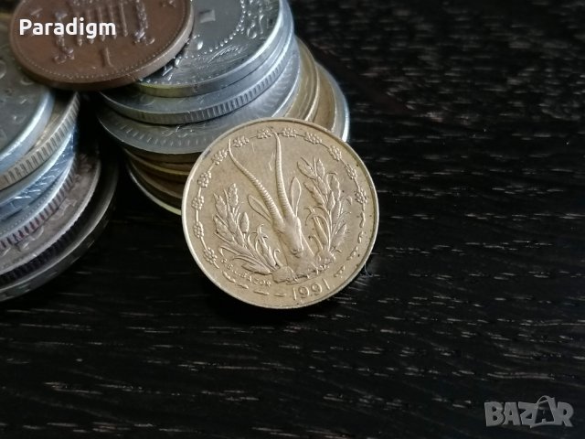 Монета - Западни Африкански Щати - 5 франка | 1991г., снимка 2 - Нумизматика и бонистика - 29826127