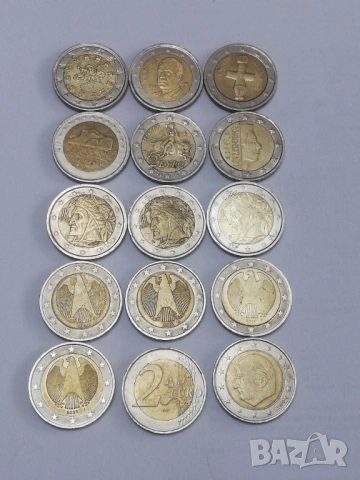 лот от 15 монети от 2 евро различни държави, снимка 17 - Нумизматика и бонистика - 47791967
