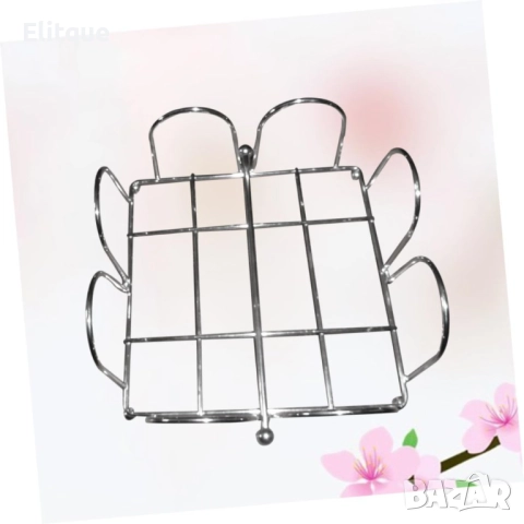 Луксозен метален салфетник в сребристо, ‎18,5 x 1 x 7,62 cm, снимка 15 - Други стоки за дома - 52901370