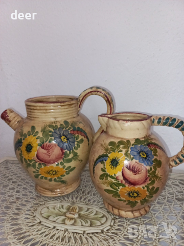 Ръчно нарисувани керамични кани, снимка 7 - Вази - 44712949