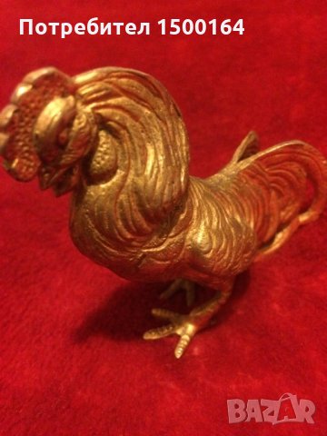 Бронзова статуетка Петел, снимка 2 - Колекции - 35307089