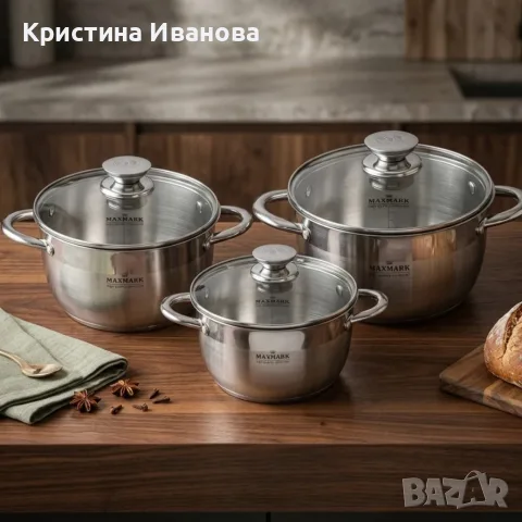 Комплект тенджери Maxmark 6 части , снимка 6 - Други - 56464298