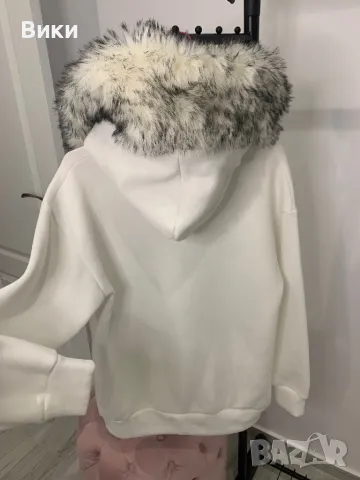 Горнище с пухена яка, снимка 9 - Блузи с дълъг ръкав и пуловери - 48764925