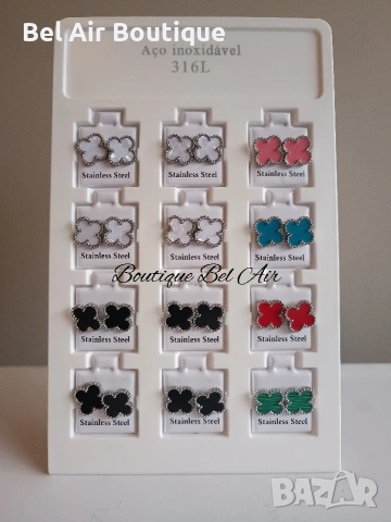 Обеци Детелини, обеци Van Cleef, снимка 3 - Обеци - 54364907