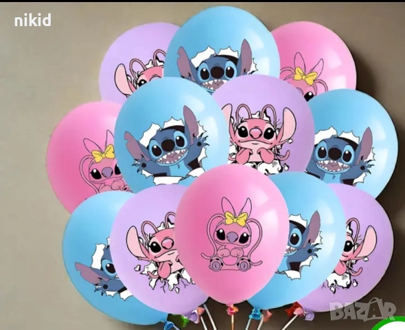 Лило и Стич lilo stitch Обикновен надуваем латекс латексов балон парти, снимка 11 - Други - 32490934