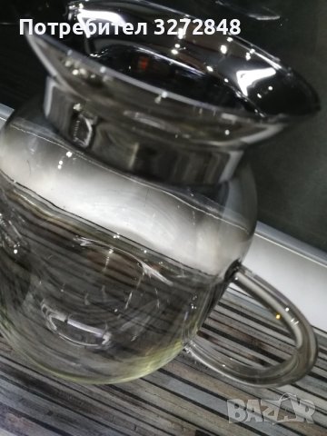 Стъклена каничка със стъклен капак - 500мл, снимка 3 - Прибори за хранене, готвене и сервиране - 44278946