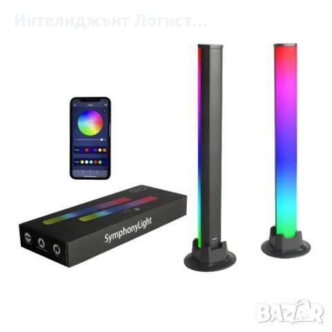 Музикална лед светлина 2 пури(лампи), лед индикатор RGB LED