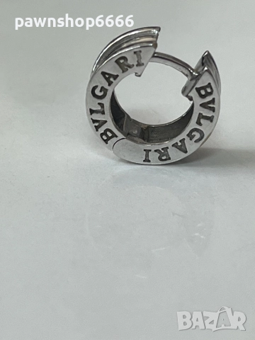 Златна обеца 14 карата BVGARI, снимка 8 - Обеци - 51462331