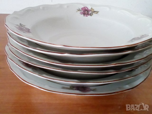 1970 г. Изида, 6 чинии барок, снимка 2 - Чинии - 40536502