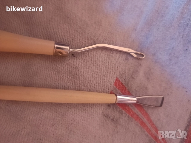 Дървена кука за закачане за плетене 16 см извита игла за закопчаване НОВО, снимка 3 - Други инструменти - 52520258