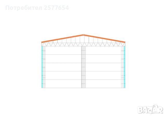 ЛИЗИНГ - Халета, Хале, Магазини, Магазин, Складове 200м2-10м х 20м х 5 , снимка 4 - Строителни материали - 44210887