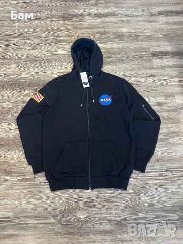 Ново с етикет!Мъжко горнище Alpha Industries c NASA размер ХЛ 