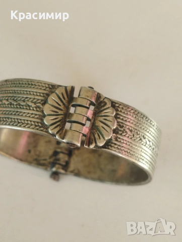 Стара сребърна гривна, снимка 4 - Антикварни и старинни предмети - 52957059