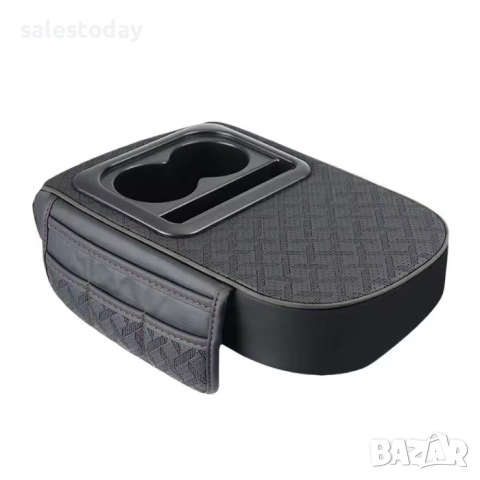 Подлакътник- органайзер, еко кожа, Черен