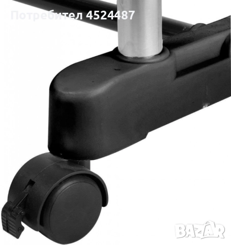 Сгъваема стойка за дрехи от неръждаема стомана, еднополюсна с колелца за дома, снимка 3 - Други стоки за дома - 52382958