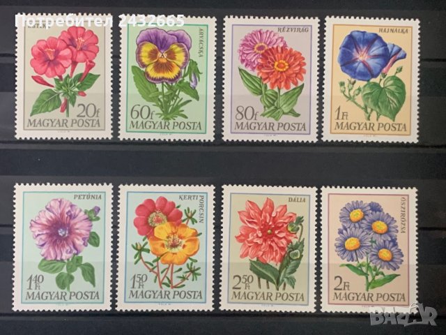 995. Унгария 1968 = “ Флора. Градински цветя. “, **,MNH, снимка 1 - Филателия - 36639820