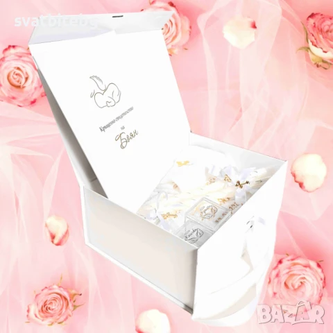 Комплекти за Свето Кръщение, Кутия за Кръщене, Бродирана Хавлия, снимка 4 - Подаръци за кръщене - 51200180