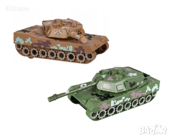 Боен танк с реалистични звуци и светлини, снимка 3 - Коли, камиони, мотори, писти - 52745138