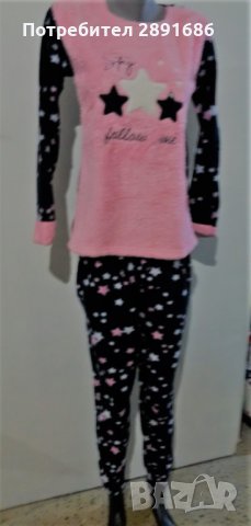 Дамска плюшена пижама различни разцветки, снимка 8 - Пижами - 34232834