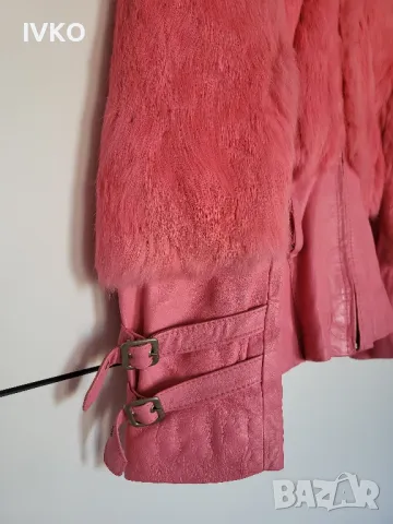 Дамско яке, естествена кожа и косъм xs, снимка 2 - Якета - 47749180