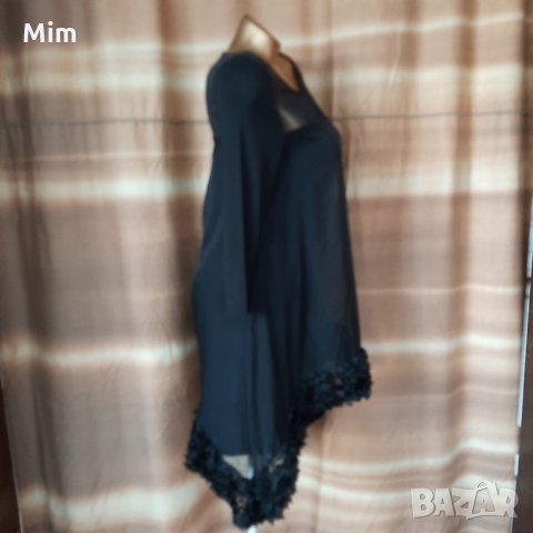S/M Черна раздвижена рокля, снимка 3 - Рокли - 35496298