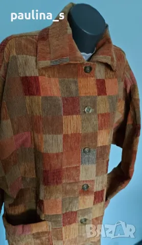 Преходно палто / манто в каре / универсален размер , снимка 6 - Палта, манта - 48927407