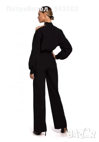 Елегантен дамски гащеризон в черен цвят M528 MOE, снимка 2 - Гащеризони - 47764667