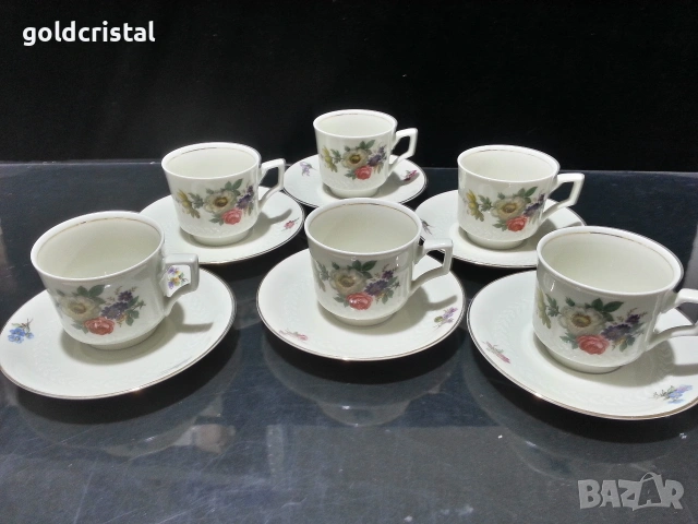 Стар немски порцелан чаши за чай кафе , снимка 2 - Антикварни и старинни предмети - 53252463