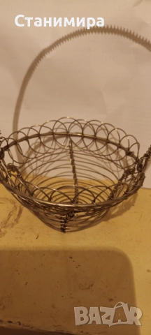 метална кошничка декоративна, снимка 2 - Декорация за дома - 52978698