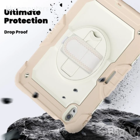 Apple iPad Air 11 2024 Silicone Hybrid PC Tablet Case /Shoulder Strap Удароустойчив Калъф и Протекто, снимка 4 - Калъфи, кейсове - 51025510