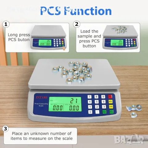 ⚖️ Мини електрическа везна 30 кг DT-580 – Прецизност и многофункционалност в едно ⚖️, снимка 2 - Друга електроника - 48936994
