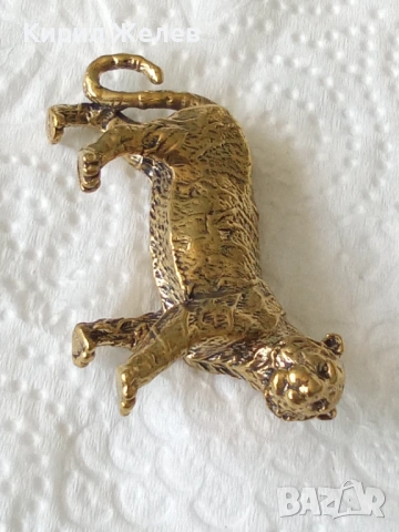 Бронзова фигурка на тигър 54400, снимка 4 - Колекции - 54170917