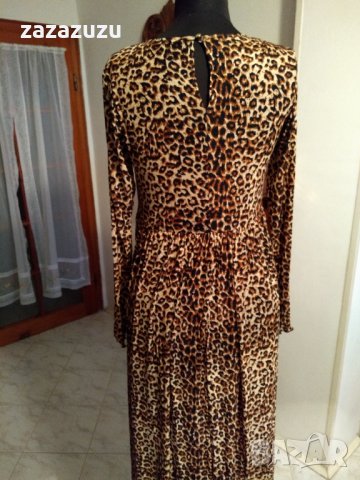 Официална дълга дамска рокля леопардов принт, снимка 4 - Рокли - 30707531