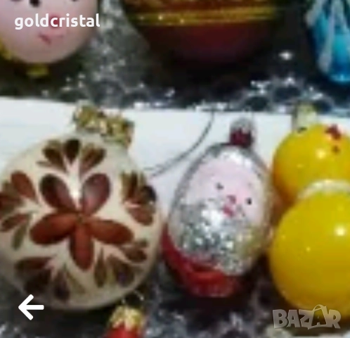 Стари стъклени новогодишни играчки, снимка 3 - Антикварни и старинни предмети - 34950383