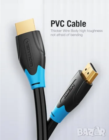 Vention HDMI кабел v2.0 M/M 4K@60Hz Gold – 8 метра