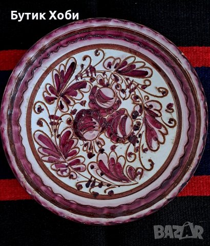 Ретро италианска декоративна чиния,  майолика , снимка 2 - Антикварни и старинни предмети - 44429351