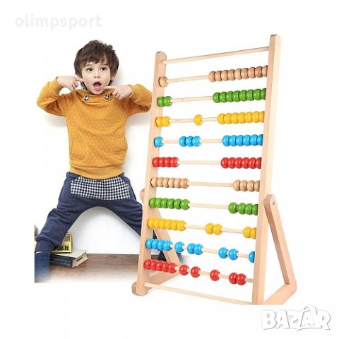 Сметало голямо, 87х51х28 см, Дървено. Разполага със 100 големи цветни топчета с размери 2.5 х Ф3.8 с, снимка 2 - Ученически пособия, канцеларски материали - 37864915