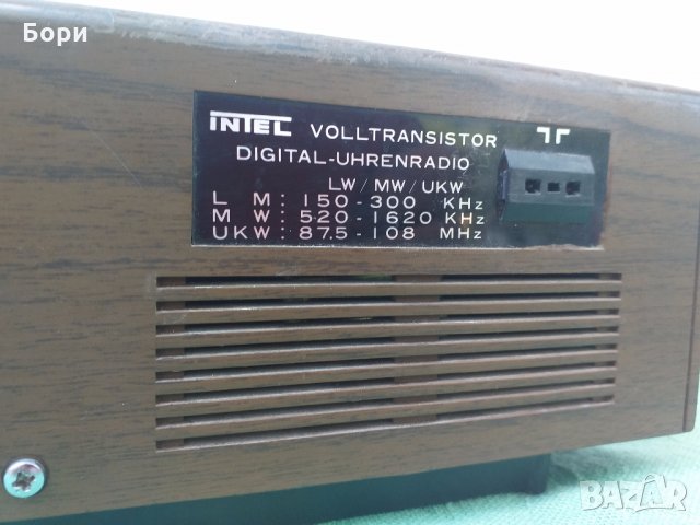  INTEL DRU-143 /1970г  Радиочасовник, снимка 9 - Радиокасетофони, транзистори - 29151033