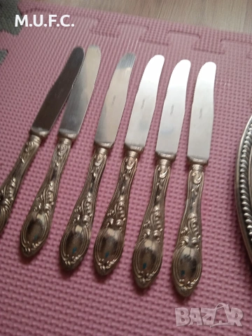 Комплект ножове сребро печат 800, снимка 11 - Антикварни и старинни предмети - 53302934