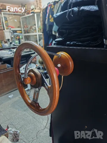 Страхотна стенна лампа - дървен волан, снимка 12 - Антикварни и старинни предмети - 49184353