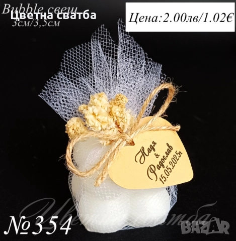 Сватбени подаръчета за гости- сватбени подаръци за гости, подаръчета за сватба- бурканче с мед, снимка 6 - Подаръци за сватба - 22802267